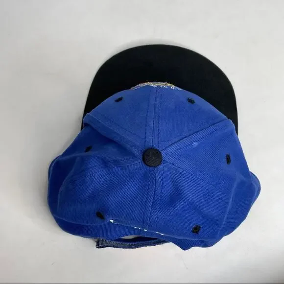 Vintage Chicago Bulls 3 Peat Rare Blue Cap - Picture 8 of 9